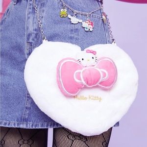ON HOLD DO NOT BUY Shein Hello Kitty plush heart shaped bag purse crossbody bag